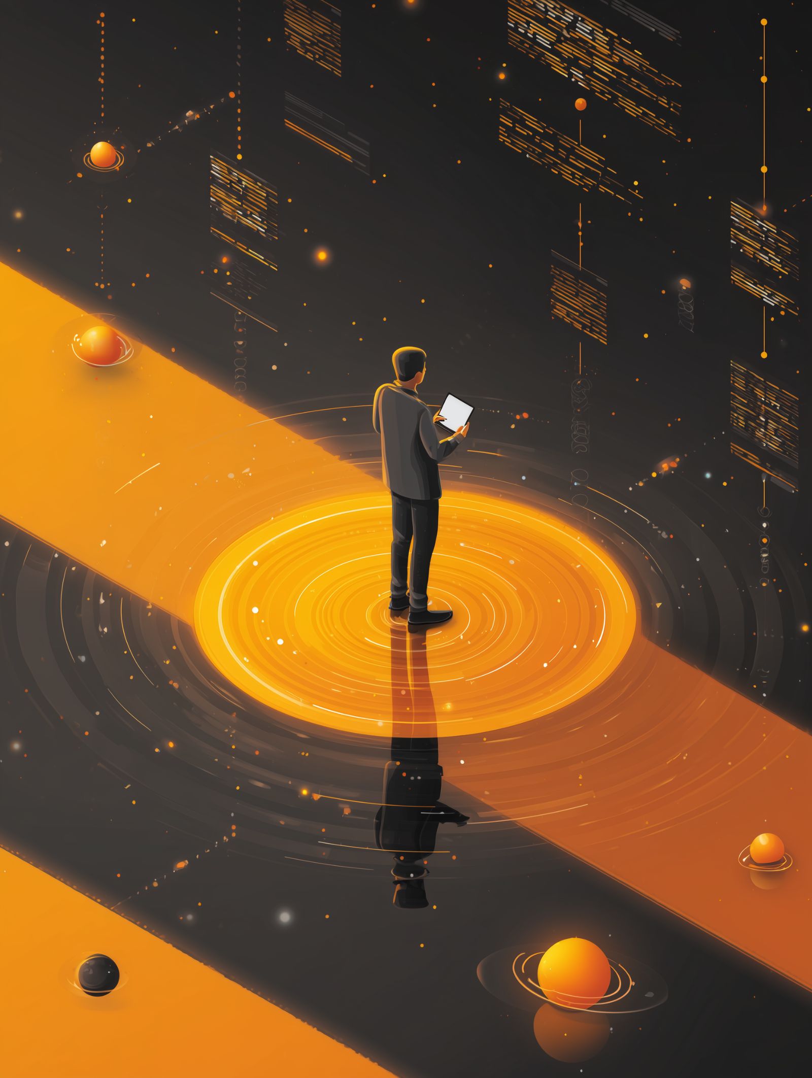 Engineer in Smart Factory with Digital Twin